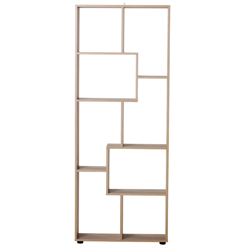 HomCom biblioteca moderna, 8 rafturi 70x24x178 cm, maro