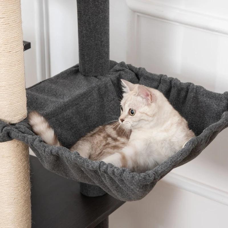 Pawhut Arbore Pisici 146 cm – Cusca, Perna & Stalpi Sisal