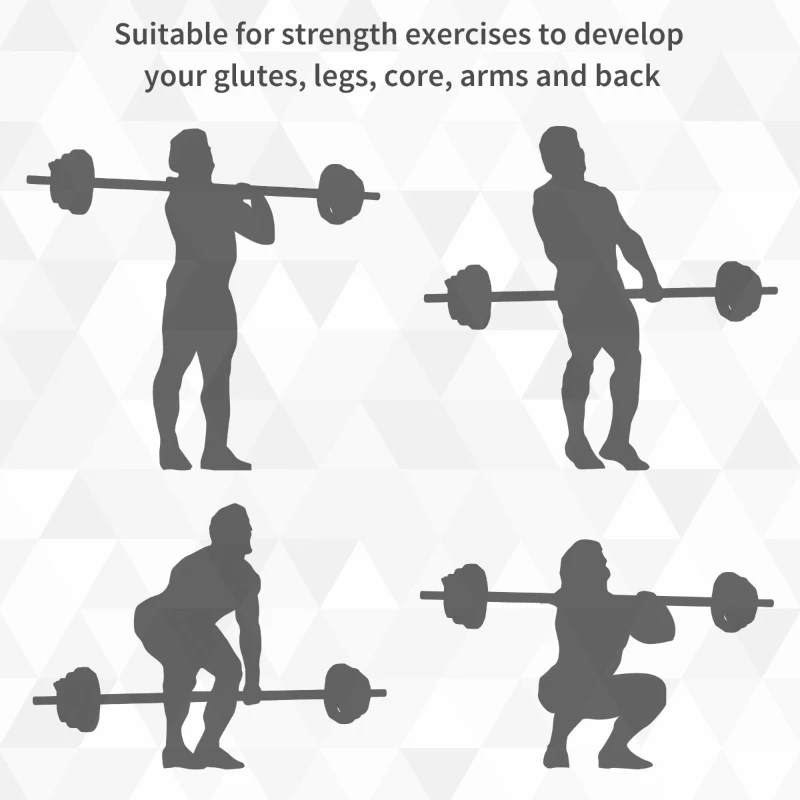 HOMCOM bara de greutate, cu discuri 1.25, 2.5, 5 kg
