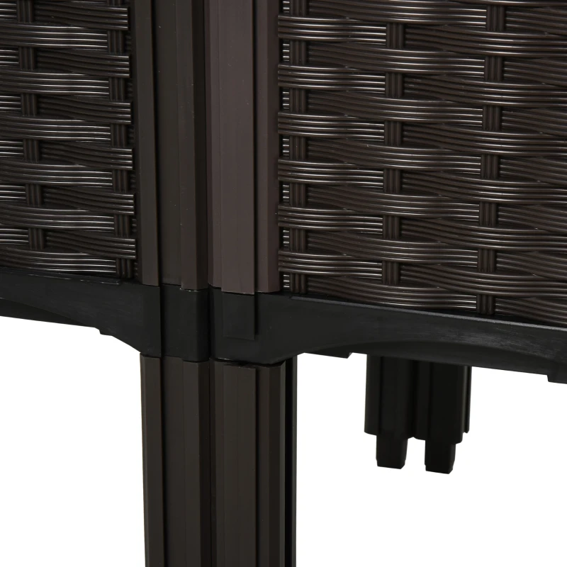 Outsunny set ghivece flori, 4 compartimente, 40x40x44cm, maro