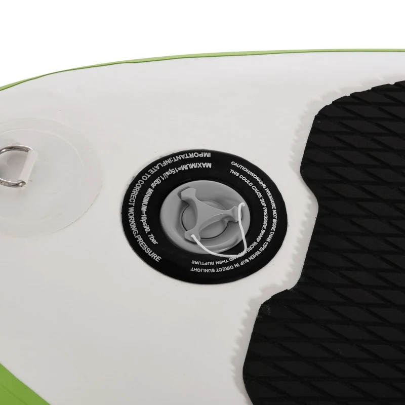 HOMCOM Placa SUP gonflabila cu Accesorii incluse Stand Up Paddle Verde si Alb