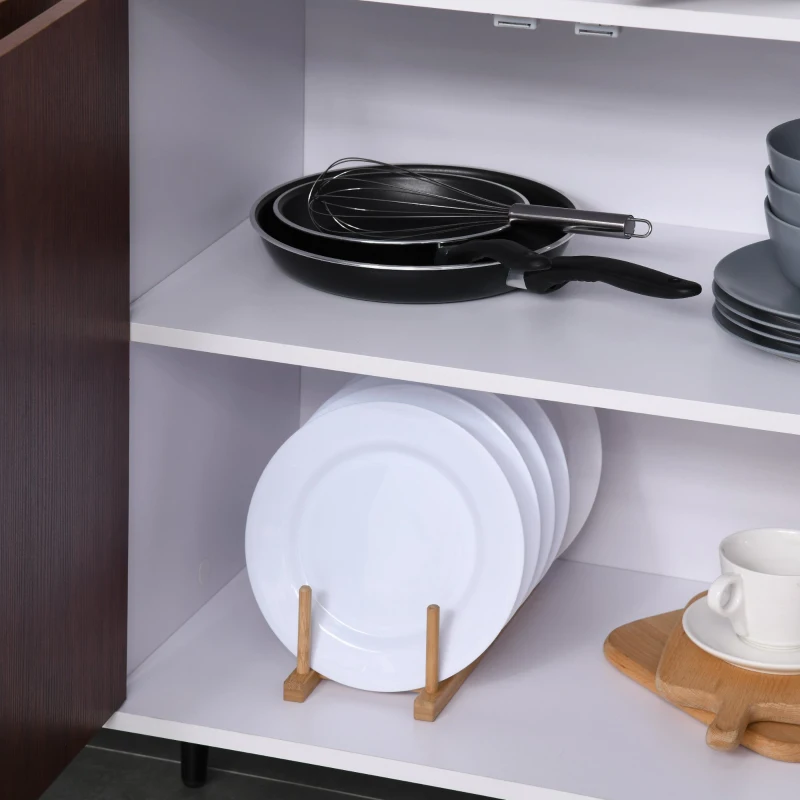 HOMCOM Mobilier Bufet Vintage Clasic din Lemn Bufet pentru Bucatarie Sala de Pranz