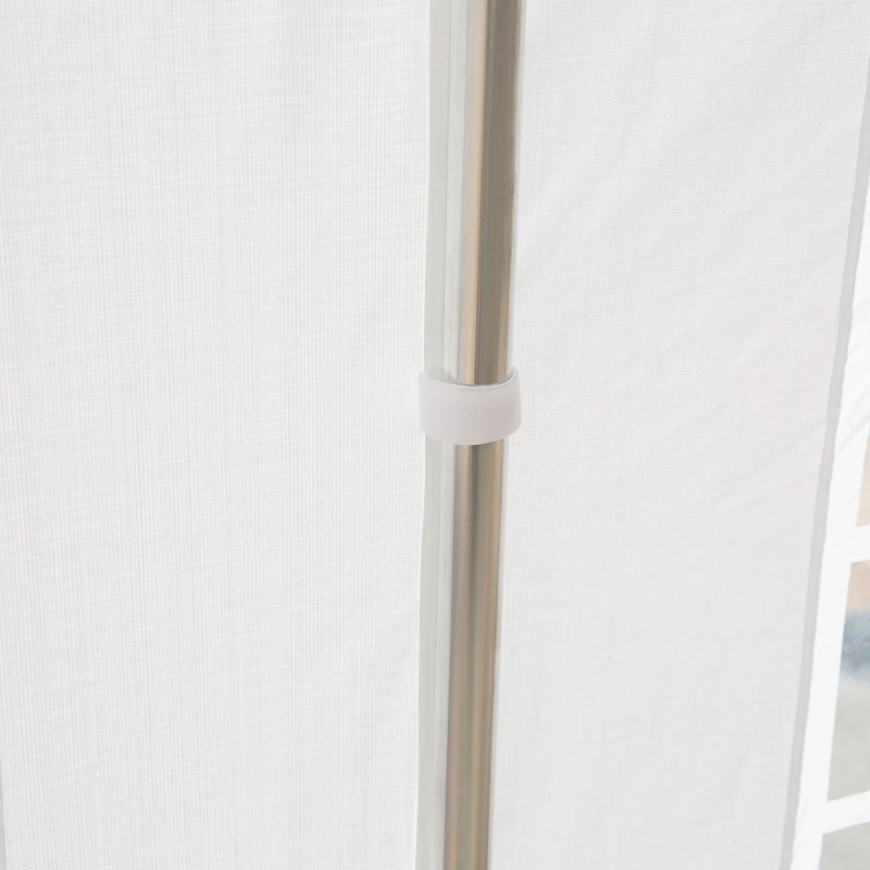 Outsunny cort gradina cu pereti si ferestre 9.75x4.85m, alb