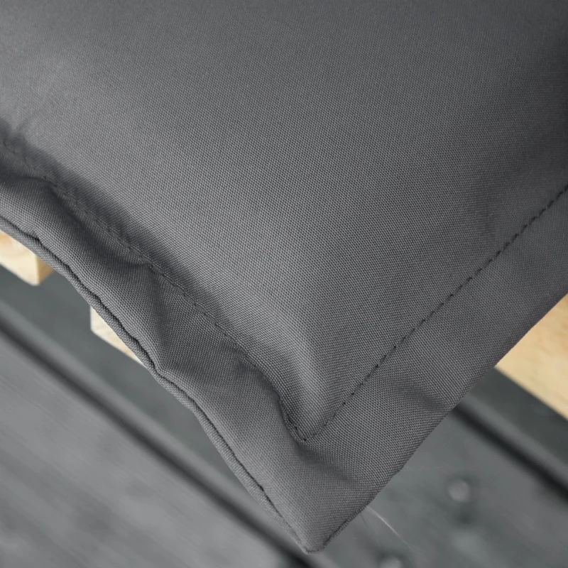 Outsunny Set 2 Bucati Perne pentru Scaune de Gradina cu Spatar Inalt Gri Inchis