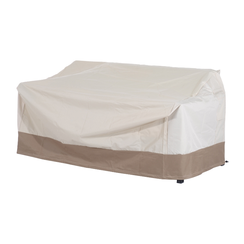 HomCom Prelată pentru Acoperirea Mobilierului din Material Oxford, Crem și Maro, 152x87x59/79cm