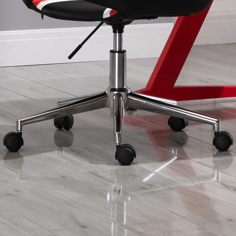 HOMCOM Scaun de Birou Pivotant si Reglabil Stil Gaming, din Piele Ecologica