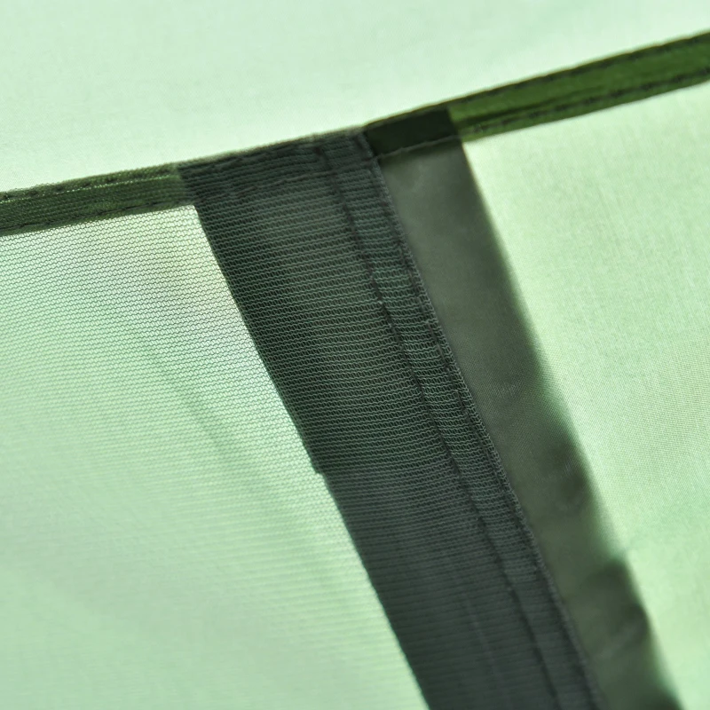 Outsunny Cort de Camping Pop Up pentru 2 Persoane cu 2 Uși, 4 Ferestre și Înveliș Impermeabil, 263.5x220x123 cm, Verde(m-10)