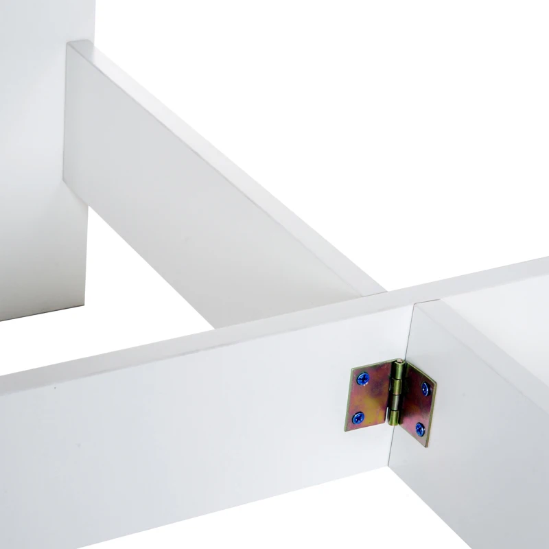HOMCOM masa de pranz moderna, stejar alb, 103x76x73.5cm