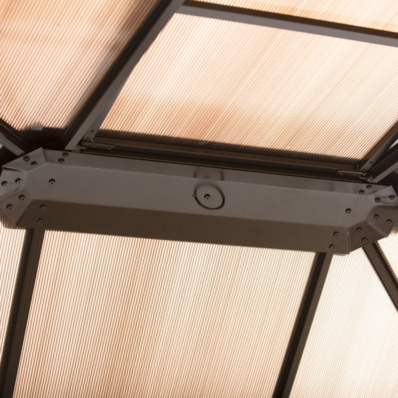 Pavilion cu acoperis rabatabil 345x280cm, maro