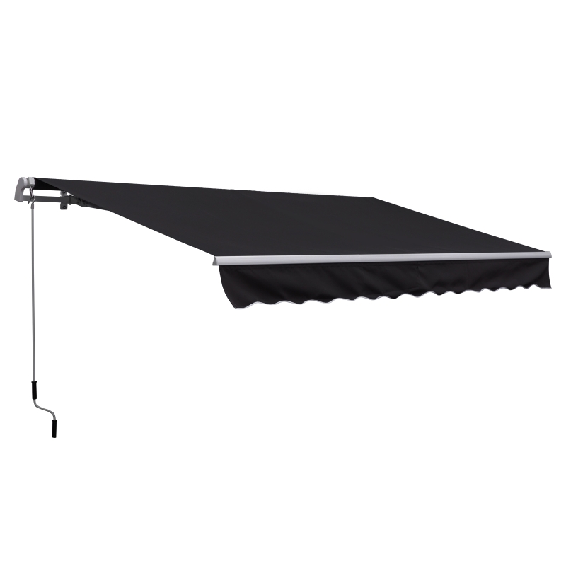Outsunny Copertina Soare de Exterior cu Brate 3.5x2.5m Reglare cu Manivela