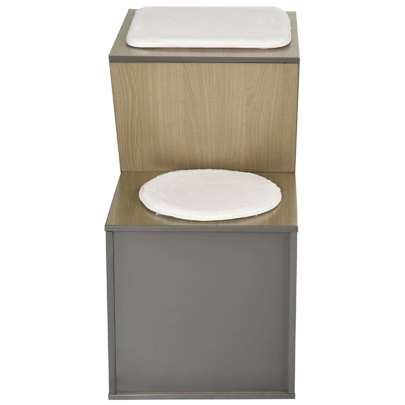 PawHut cusca pentru pisici, 60x37x65cm, gri