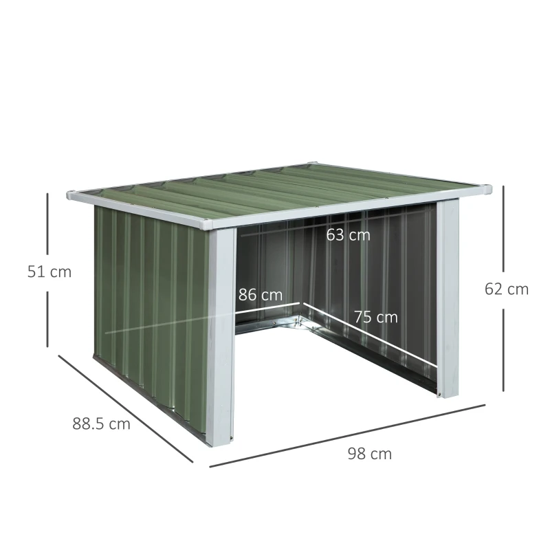 OutSunny Casuta pentru robot de tuns iarba automata in otel 63cm