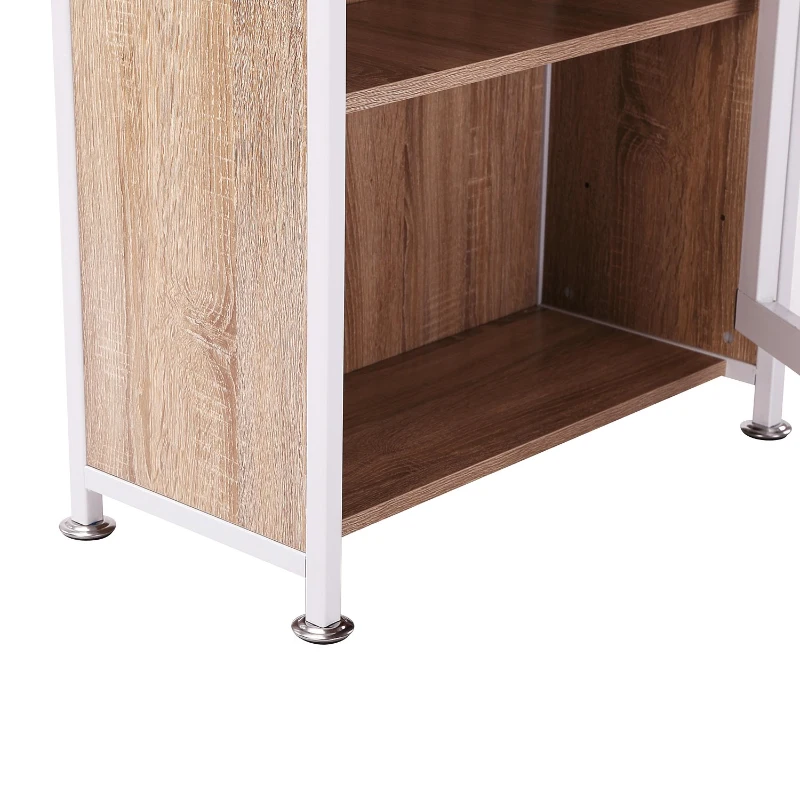 HOMCOM Mobilier pe Colț cu Masă de Birou pentru Calculator Extractibilă din Lemn MDF