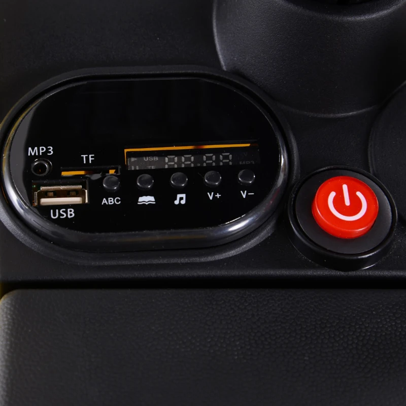 Homcom Excavator Jucarie de Calarit cu Lopata si Grebla Electrica pentru Copii Galben