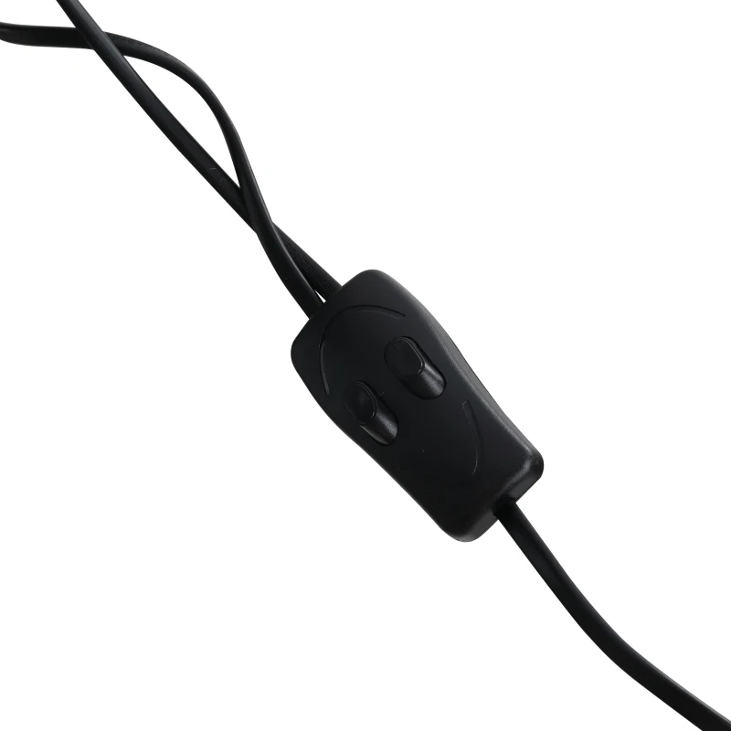 Homcom Lampada da Terra con 2 Paralumi con Collo Flessibile in Acciaio Lampadine E27 E14 Ф28 x 179.5cm
