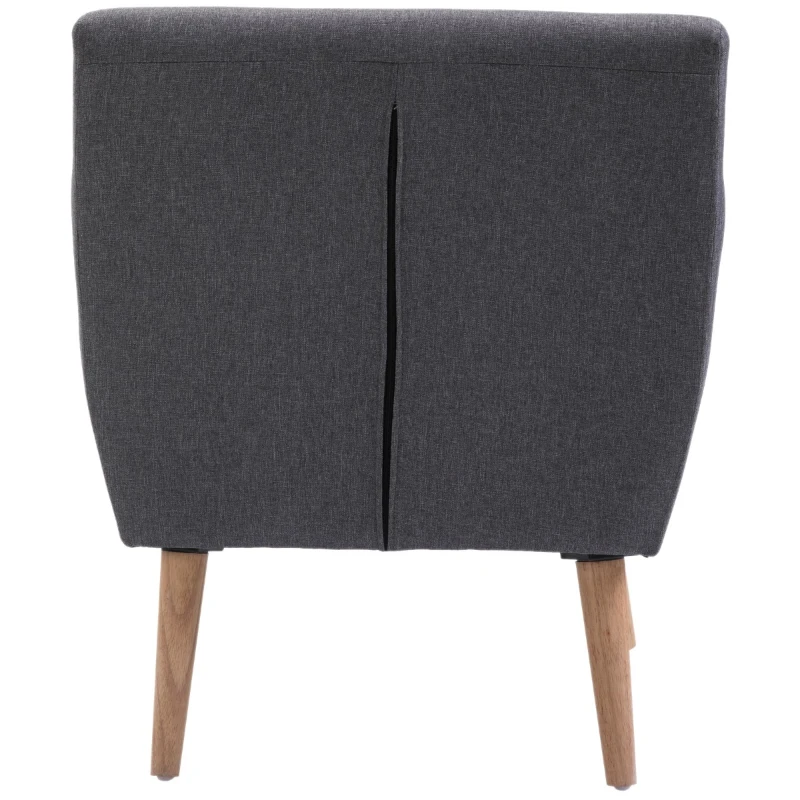 HOMCOM Scaun Fotoliu de Design Dormitor Salon Moderna Gri