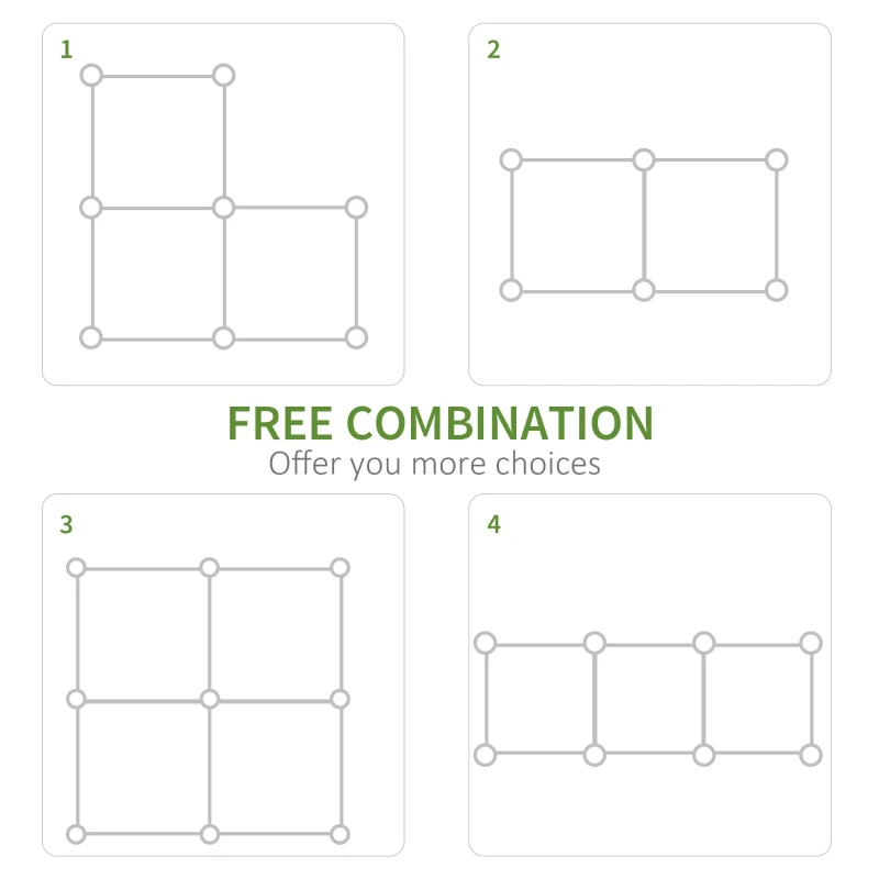 Outsunny Pat pentru Plante si Legume in aer liber de Gradina in HDPE, Maro