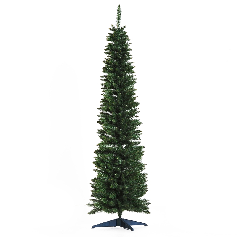 Homcom Brad de Craciun Artificial 180cm con 390 Ramuri Dese, Verde