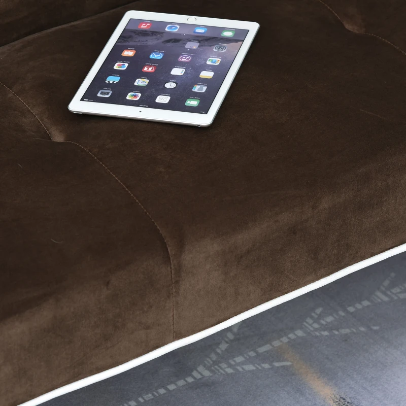 HOMCOM Canapea extensibila Rabatabila cu Structura din Lemn Maro 170 x 76 x 72,5cm