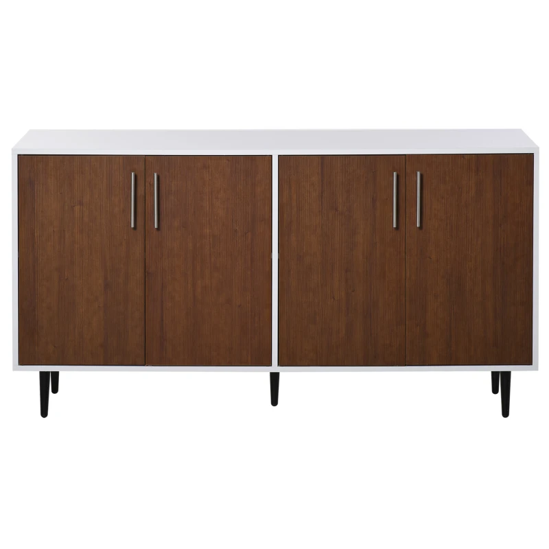 HOMCOM Mobilier Bufet Vintage Clasic din Lemn Bufet pentru Bucatarie Sala de Pranz