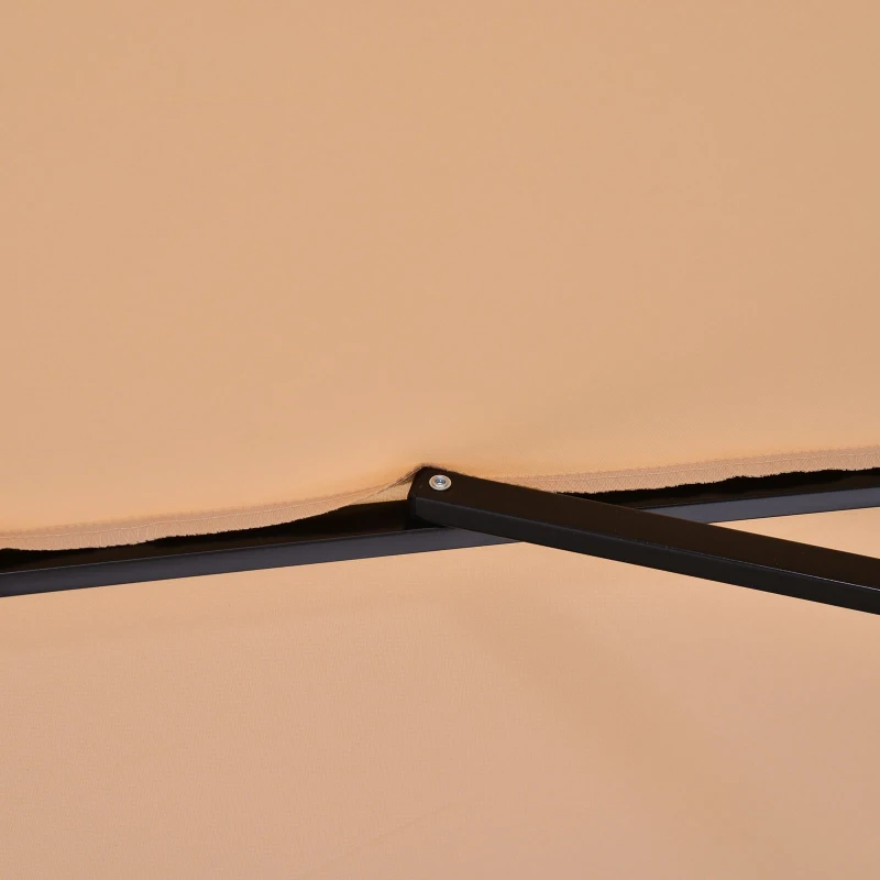 Outsunny Umbrela de Gradina 300x300cm Dublu Acoperis Poliester si 8 Elemente