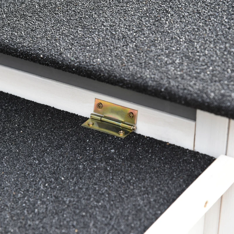 PawHut Cotet din Lemn pentru Exterior Casuta pentru Gaini si Spatiu Deschis Ingradit