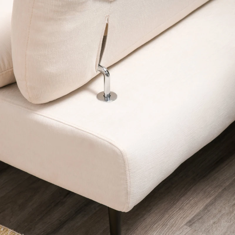 HOMCOM Canapea extensibila 2 locuri din material textil adancime reglabila a scaunului