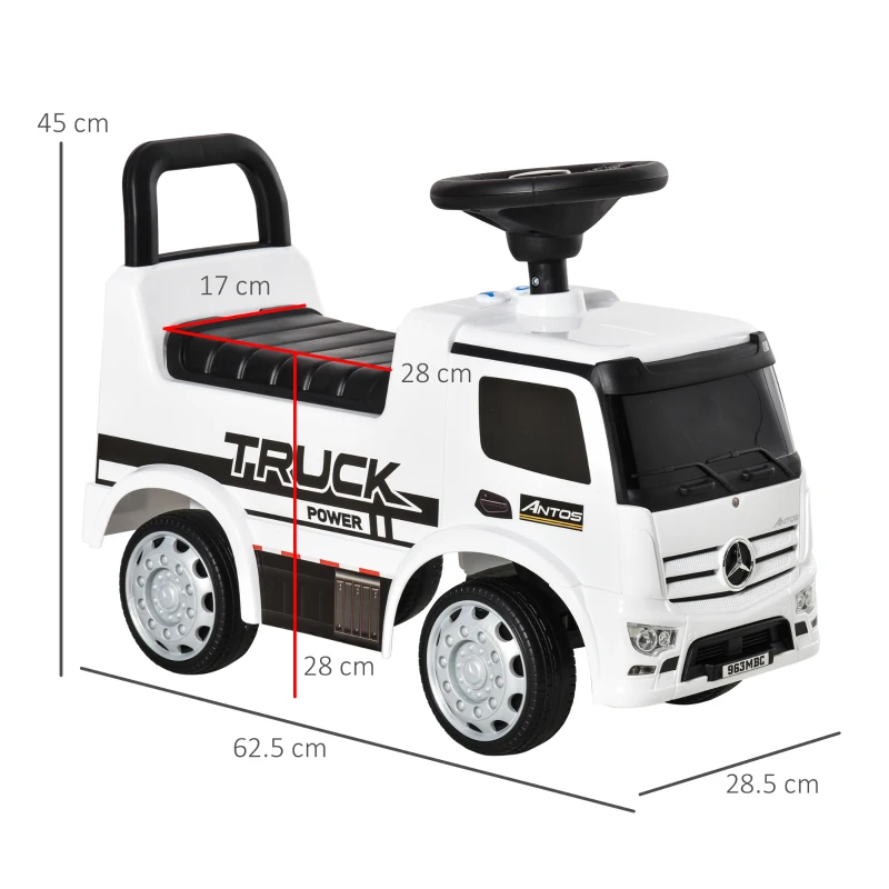 HOMCOM Masina Ride-on pentru copii 12-36 luni cu volan, faruri si sunete