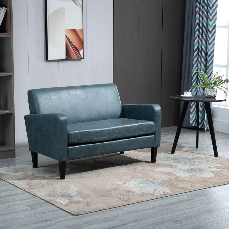 HOMCOM Canapea 2 Locuri din Stofa, Mobilier Modern pentru Living si Birou