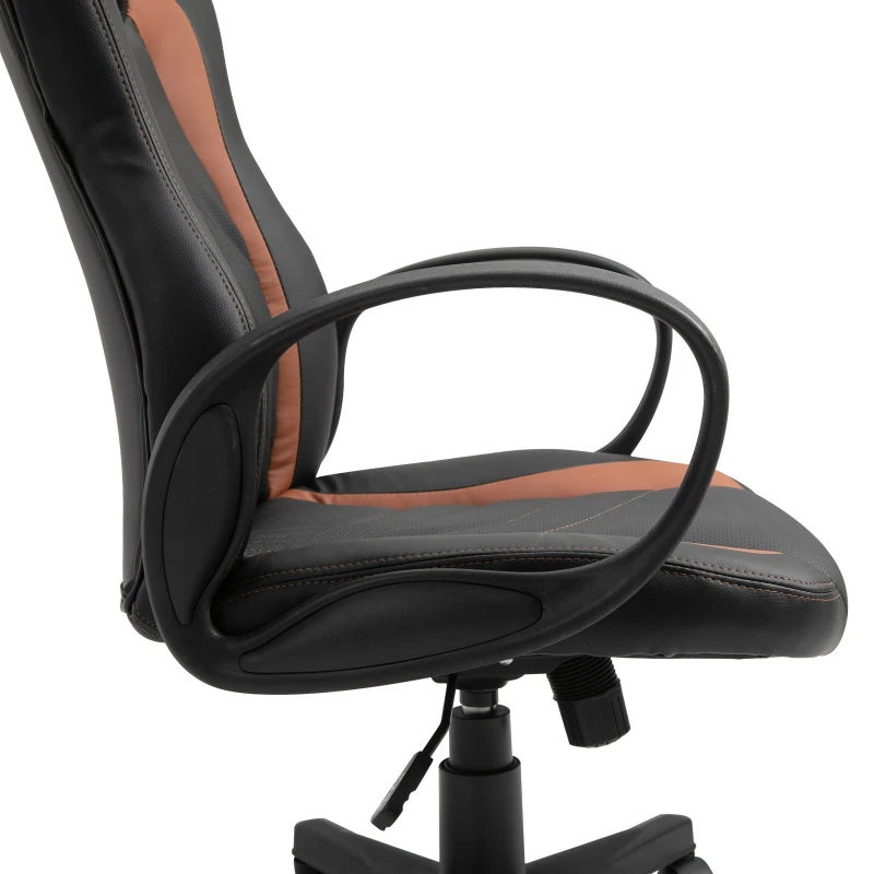 Vinsetto Scaun Ergonomic pentru Jucatori Gaming sau Birou Reglabil din Piele Maro si Neagra 62.5x69x109-119cm