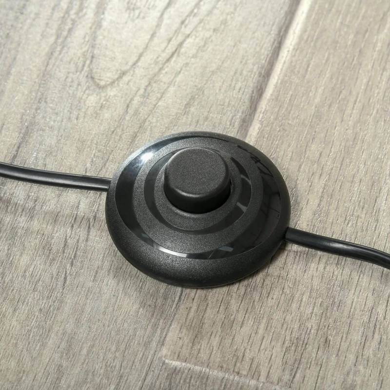 Homcom Lampadar Vintage – Abajur Reglabil, E27, Finisaj Auriu