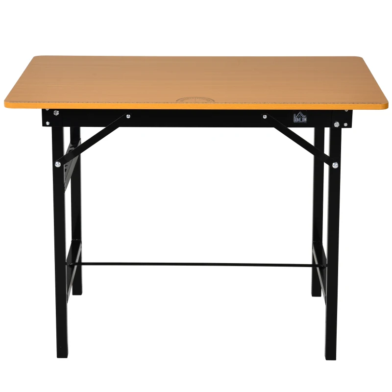 HOMCOM Masa de lucru pliabila pentru bricolaj din otel si MDF 100L x 60W x 75.5A cm