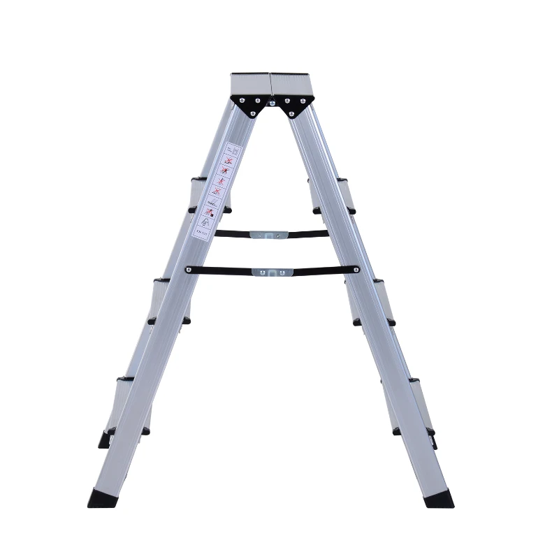 Homcom Scara Pliabila 4 Trepte din Aluminiu, Pliabila si Compacta, 81×42×72cm