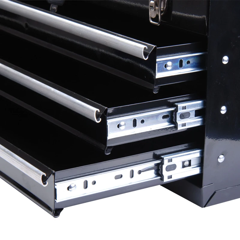 HomCom Cutie Port Ustensile pentru Atelier din Metal Negru, 54x22x29cm (L x W x H)