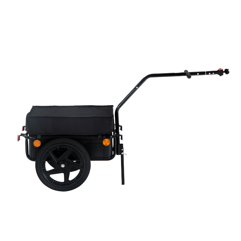 HOMCOM Remorca Carucior pentru Bicicleta cu Cos in Otel, 144x59x80cm(m-4)
