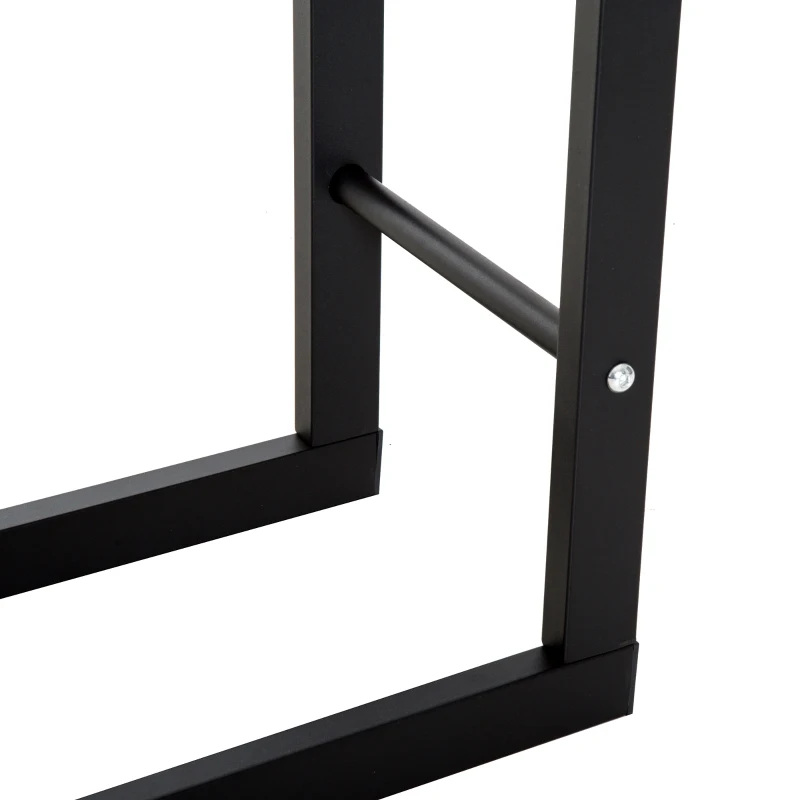 HOMCOM Raft Lemne pentru Intern si Extern Negru, 40x25x100cm