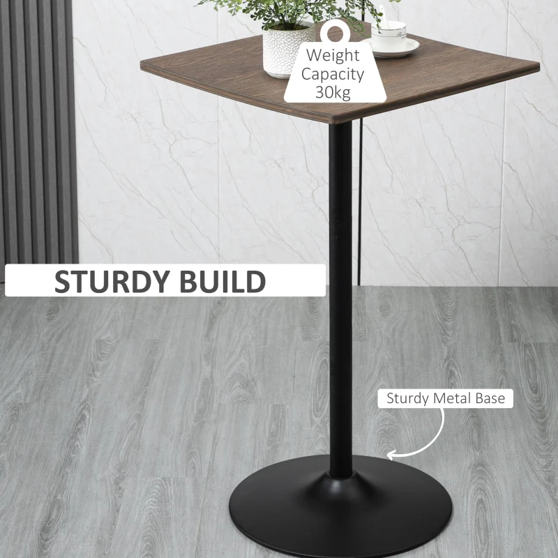 HomCom masa inalta pentru bar, 60x60x103 cm