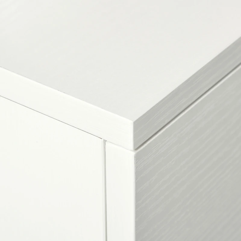 Homcom Birou Dublu Separabil cu Role – Alb