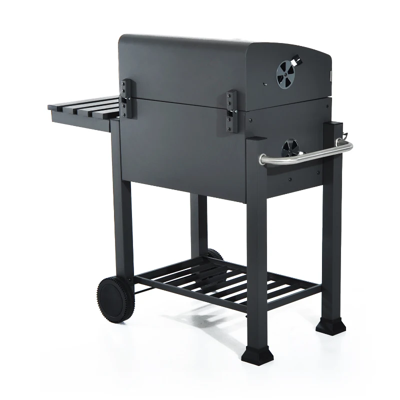 Outsunny Barbecue BBQ Grill cu Carbune si Capac, 115x56x108cm