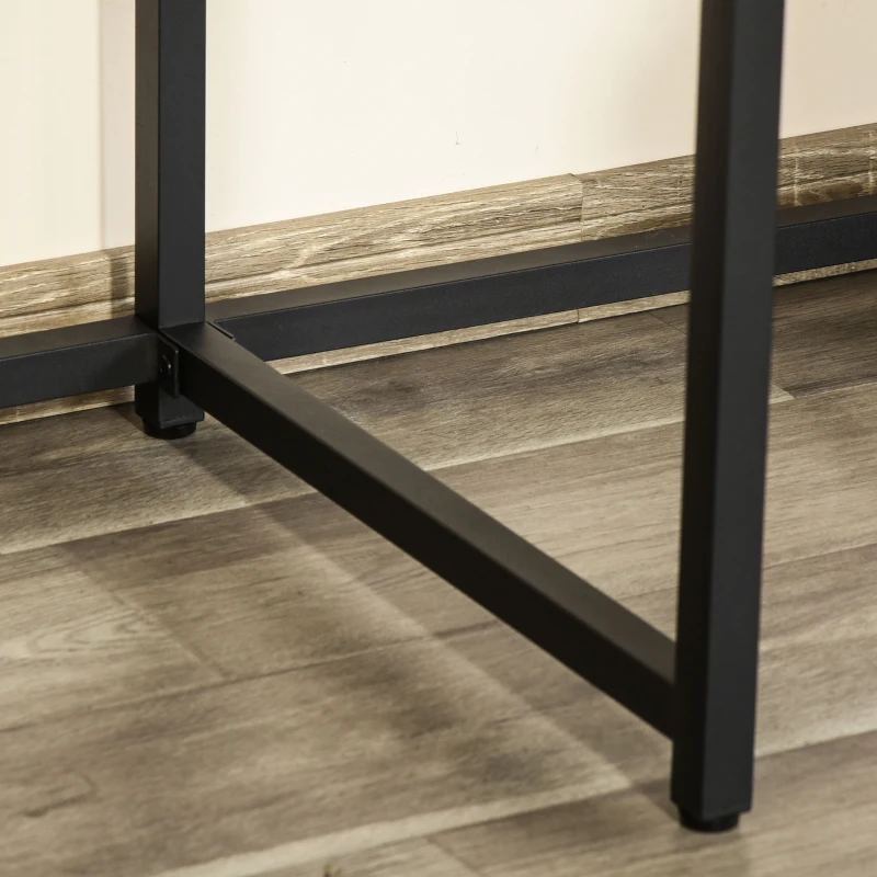 Homcom Birou Dublu – Stil Industrial, MDF & Metal, 200 cm