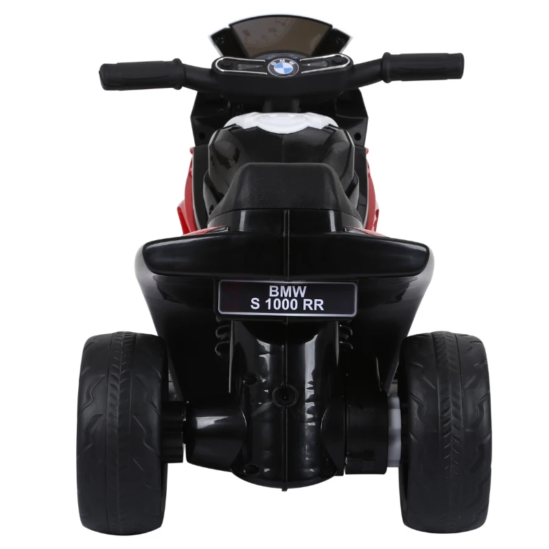 HOMCOM Motoreta Electrica pentru Copii BMW S1000RR Originala, 3 Roti cu Lumini si Sunete Reale, Rosu