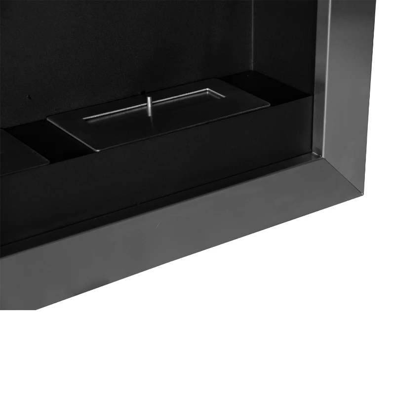 HomCom Șemineu cu Bioetanol pentru Perete cu 3 Arzătoare din Inox 1.5LT 110 x 63 x 16cm