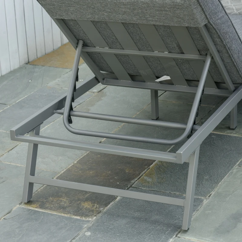 Outsunny Set 2 Canapele de Exterior Spatar Rabatabil si 1 Masuta de Gradina