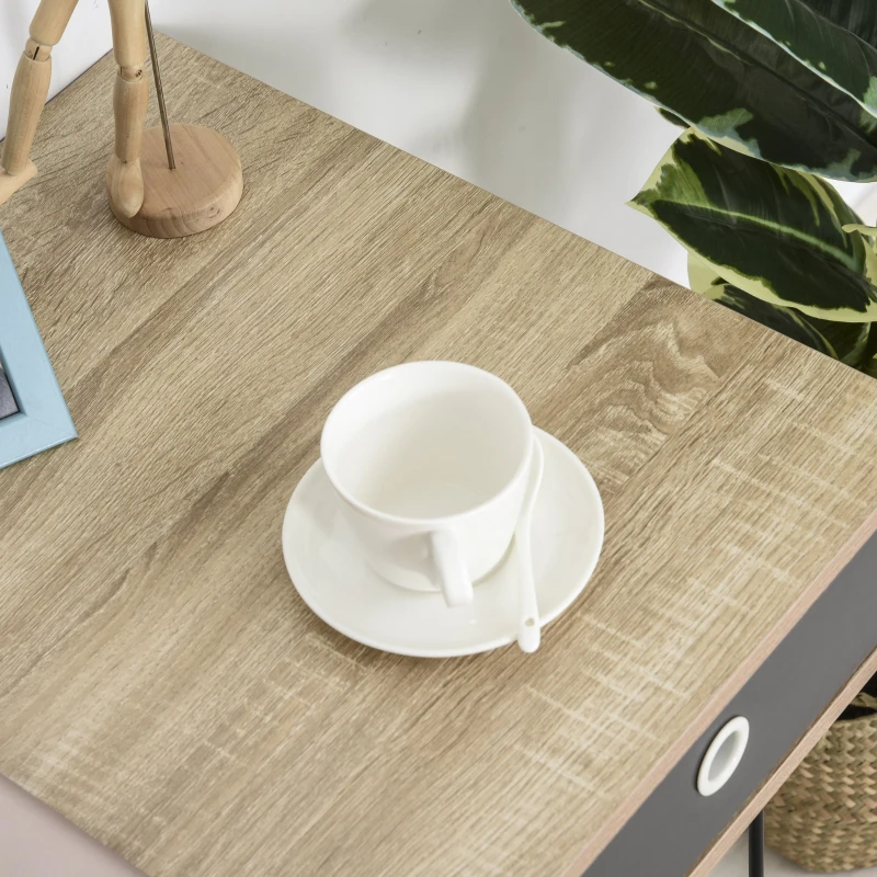 HOMCOM birou design nordic, 3 sertare, 110x50x77,5cm