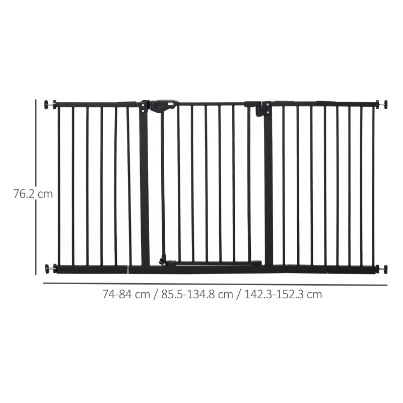 PawHut Gard Caini – 3 Prelungiri, 152,3 cm, Cu inchidere Automata