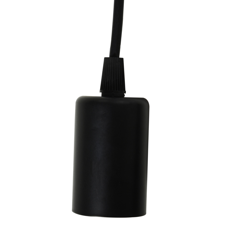 HOMCOM candelabru suspendat, 6 lumini, Ф340x160cm, negru