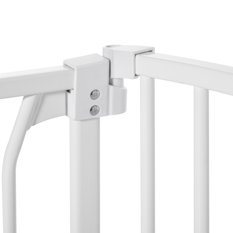 HOMCOM Poarta de Siguranta pentru Copii din Metal sub Presiune cu Blocare Dubla