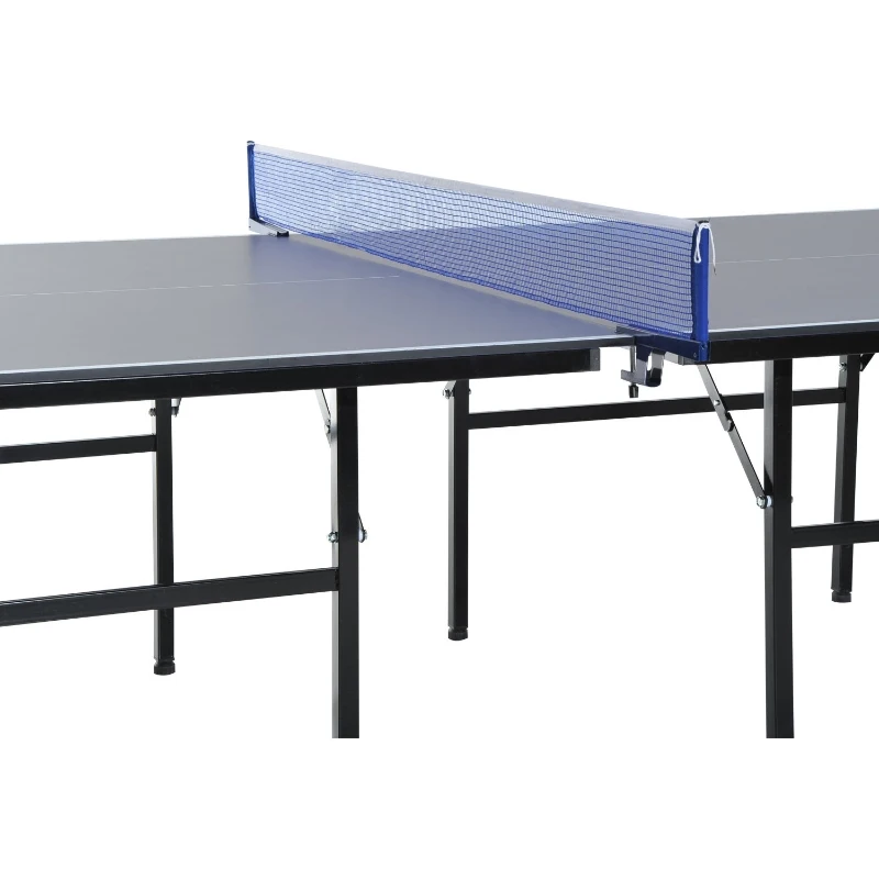 HOMCOM Masa Ping Pong Pliabila in lemn MDF si otel, Albastru Violet 152.5x274x76cm