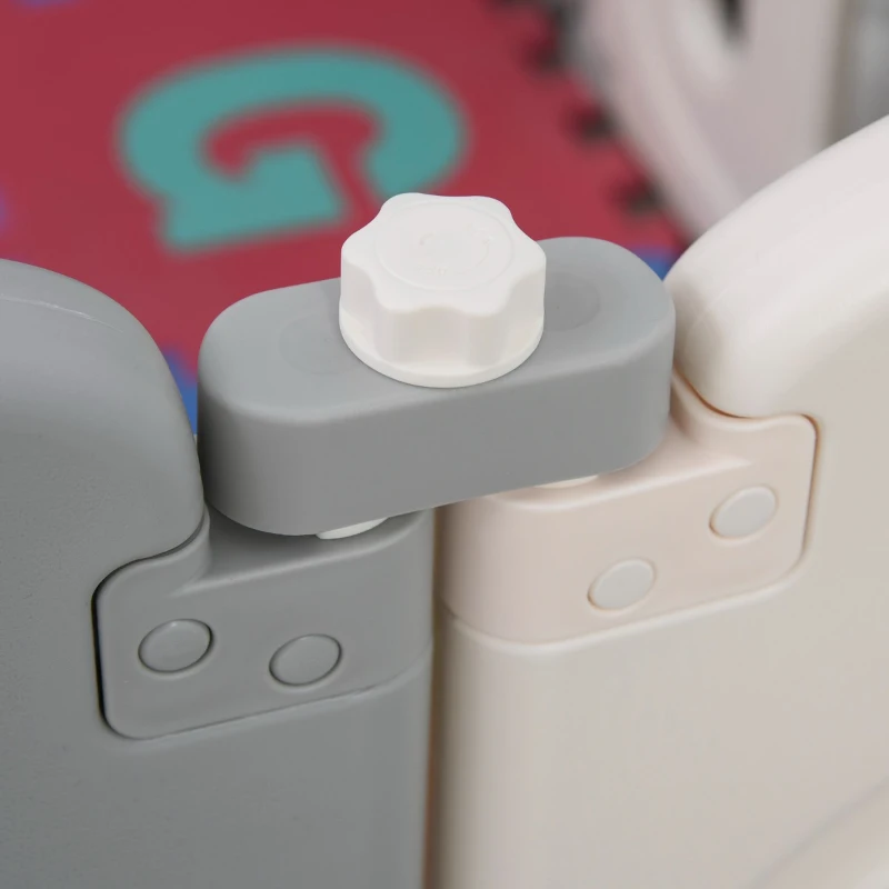 HOMCOM Gard pentru Copii 14 Bucati Pliabile Design cu Interblocare Jucarii 160x152x62cm