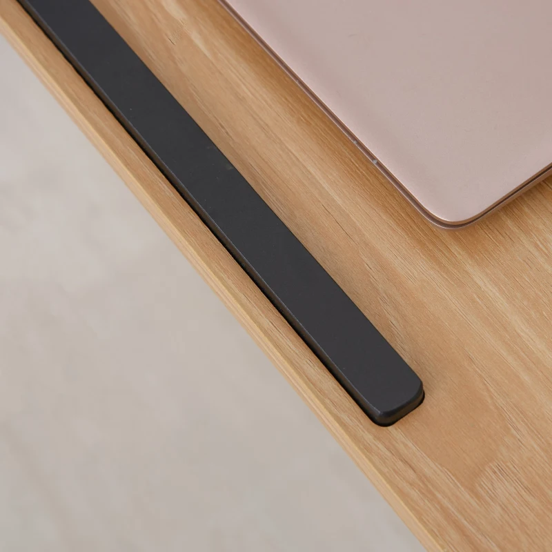 HOMCOM Birou cu blat reglabil pe colt pentru desen casa birou stejar alb